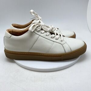 Greats Brooklyn Sneakers Mens 9.5 White Leather Low Top Lace Up Casual Shoes